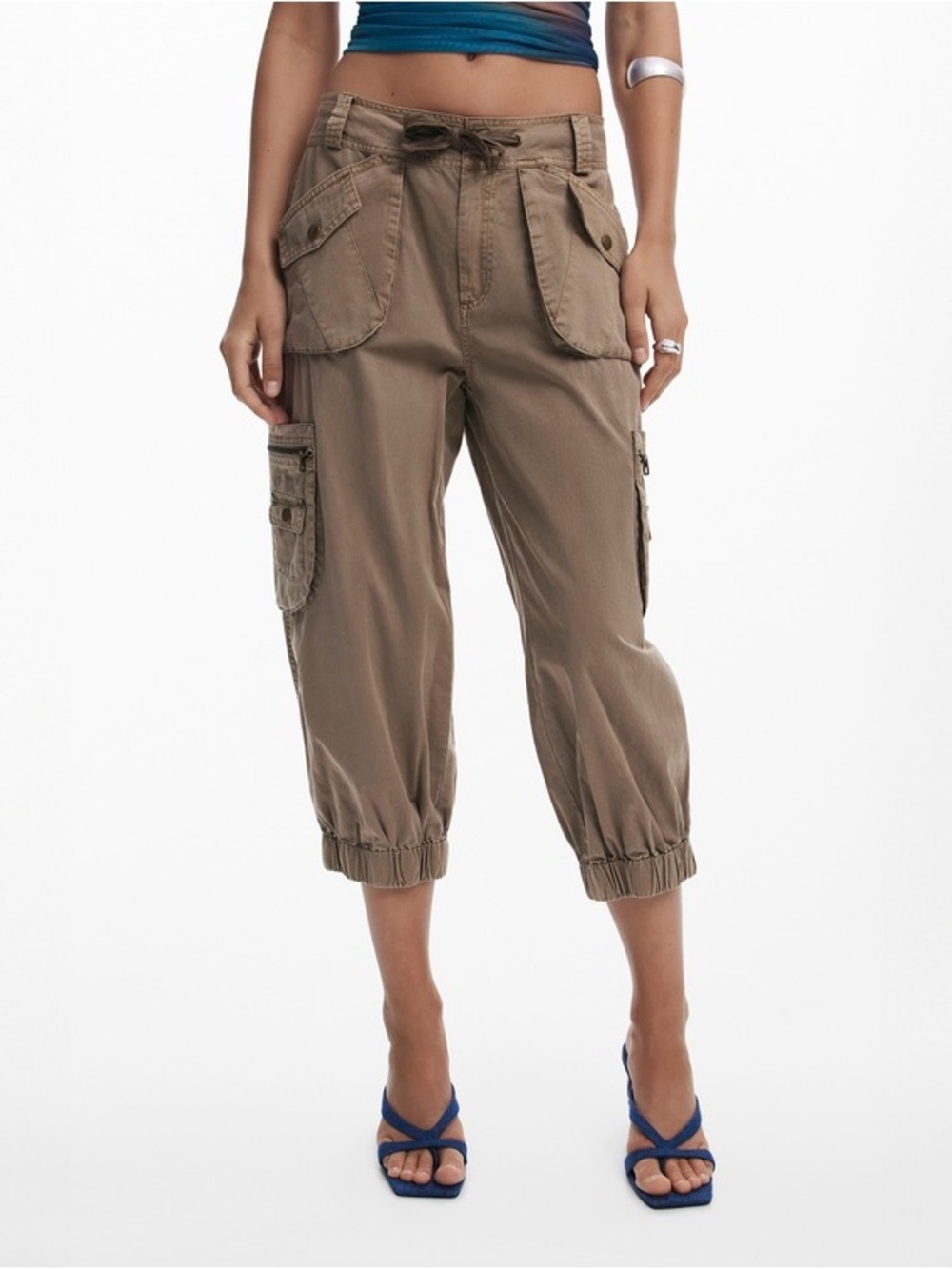 DESIGUAL Brown Cargo Pants
